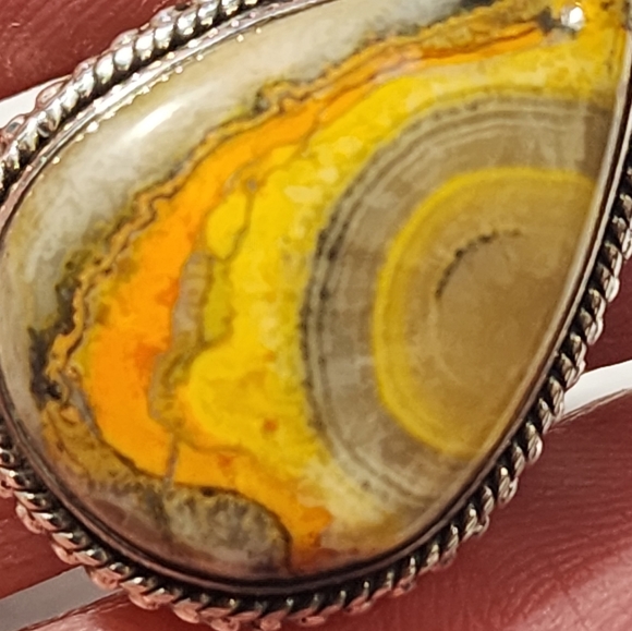 BumbleBee Sterling Silver Gemstone Ring Sz 9 NWOT - Picture 3 of 5